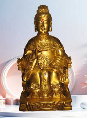 新款地母娘娘后土娘娘纯铜地姥元君佛神像古典人物工艺品摆件包邮