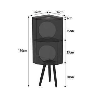 拍前询价意式 轻奢亚克力转角柜墙C角柜客厅三角收纳置物架简约议