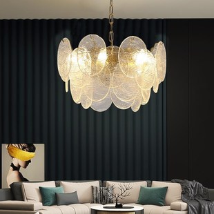 拍前询价美式 简约k手工玻璃吊灯意大利轻奢后现代卧室餐厅客厅议