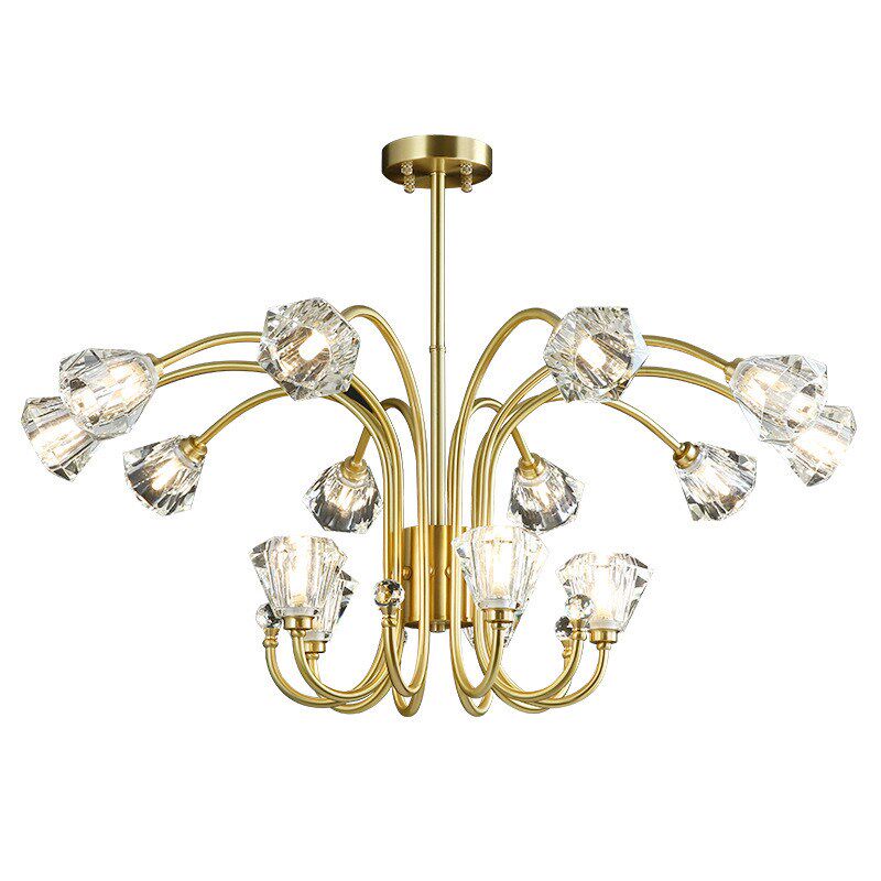 拍前询价遇灯灯饰全铜水晶客厅吊灯 F创意卧室餐厅灯 现代简约议