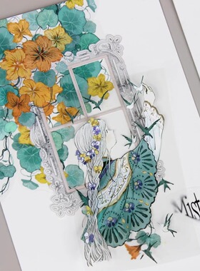 【循环分装】moodtape黎西娅花神花屿唯美人物小毛太太氛围感胶带