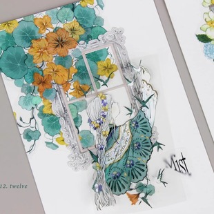 moodtape黎西娅花神花屿唯美人物小毛太太氛围感胶带 循环分装