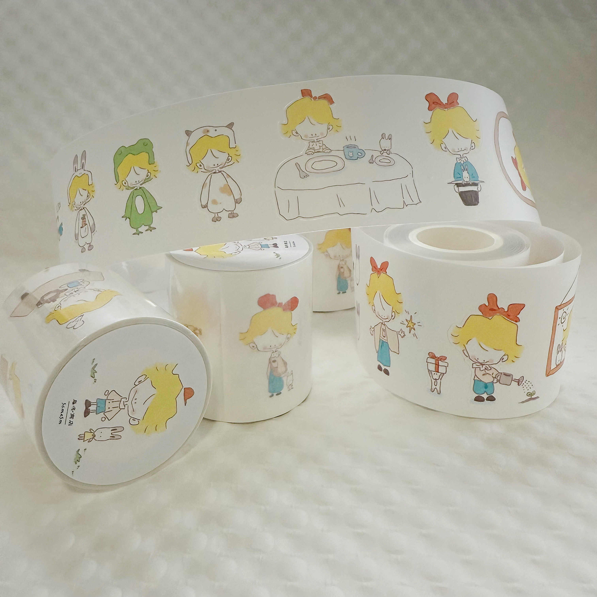 【循环分装】乌冬商店 Nono金发女孩切模贴纸卷胶带便签盐系可爱