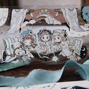 【循环分装】野柚新品灵梦见习魔女冬梦故事集选修课人物复古胶带