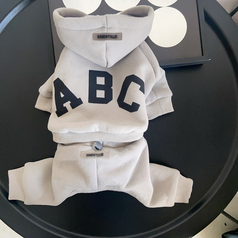 原创潮牌宠物运动卫衣秋冬四脚衣雪纳瑞泰迪比熊狗狗加绒保暖衣服