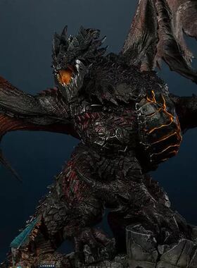御宅 SideShow 魔兽世界 死亡之翼 黑龙 耐萨里奥 雕像 正版现货