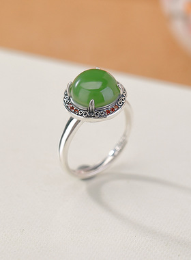 本月新品限时优惠碧玉戒指女款