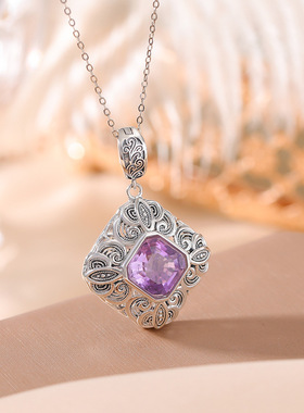 本月新品限时优惠紫水晶项链女