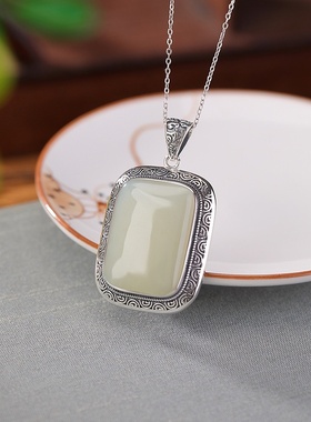 本月新品限时优惠白玉吊坠项链