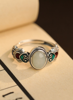 本月新品限时优惠和田玉戒指女