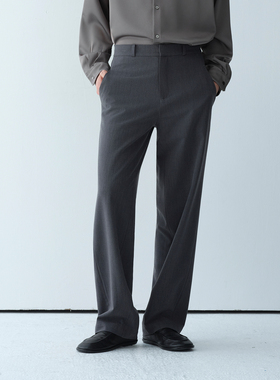 ROYA丨天丝羊毛混纺半松紧腰休闲西裤进口五金纯粹极简风流畅剪裁