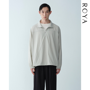 ROYA 轻量纸感尼龙立领半拉链冲锋皮肤衣实用多场景适配进口面料