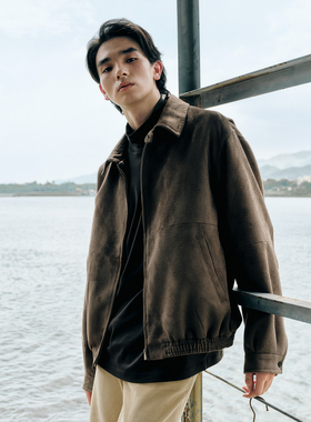 ROYA | 日本进口麂皮绒哈灵顿皮衣夹克