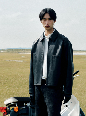 ROYA | 土耳其进口头层小牛皮翻领拉链夹克微阔型剪裁静奢风皮衣