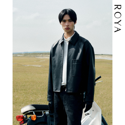 ROYA | 土耳其进口头层小牛皮翻领拉链夹克微阔型剪裁静奢风皮衣