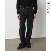 ROYA 美国进口CONE重磨毛抓绒软糯 美产康龙绒面深花灰牛仔裤