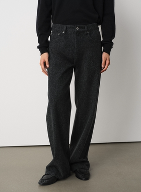 ROYA | 美产康龙绒面深花灰牛仔裤美国进口CONE重磨毛抓绒软糯