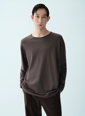 ROYA丨兰精天丝澳洲羊毛混纺奥地利进口罗马布细腻柔软圆领长袖