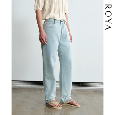 ROYA | 康龙CONE复古浅蓝牛仔裤水洗磨白浅蓝牛仔裤男春款