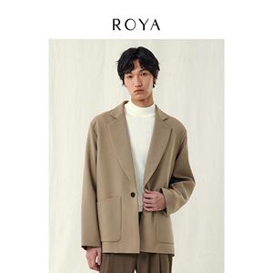 ROYA丨精纺斜纹单粒扣羊毛廓形西装日常通勤微落肩实穿亚洲身形