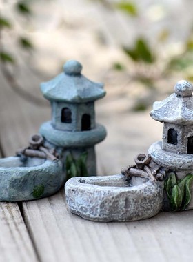 微景观盆栽摄影建筑房屋小摆件