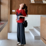 夏款上新2D037-8860-P155-K238假两件T恤牛仔裤套装，女装套装/套裙，2D037