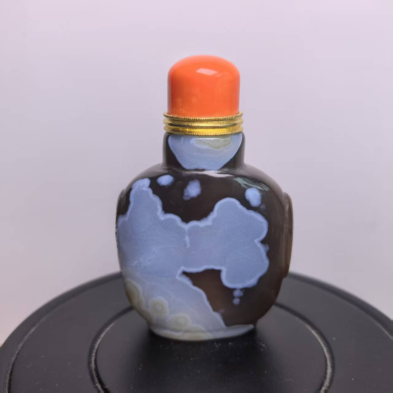 蒙古勒津缠丝玛瑙鼻烟壶纯手工制作少数民族特色工艺品摆件手把件