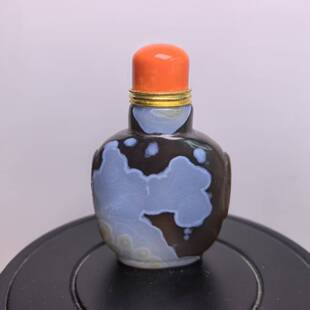 蒙古勒津缠丝玛瑙鼻烟壶纯手工制作少数民族特色工艺品摆件手把件