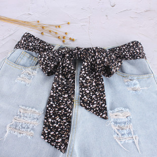 时尚连衣裙碎花腰带女丝带长条丝巾领巾装饰裙子衬衫牛仔裤系带