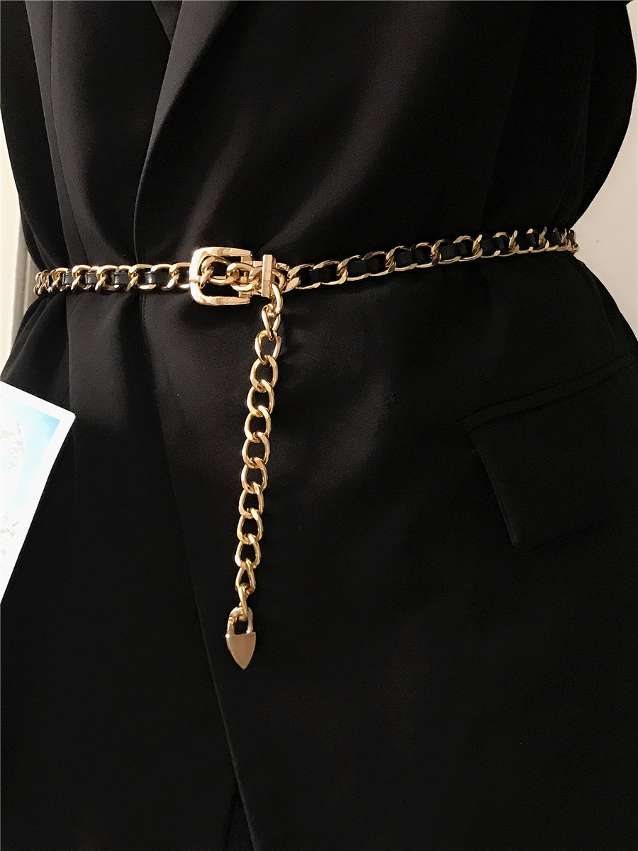 女士针扣金属百搭腰带装饰腰链