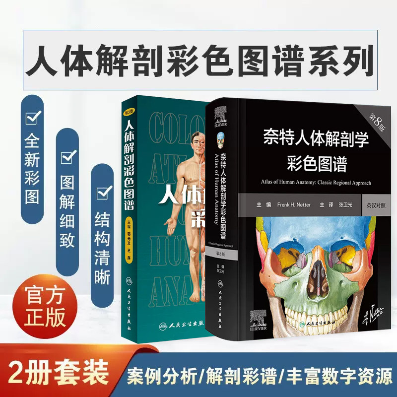 奈特人体解剖学图谱2本套图片