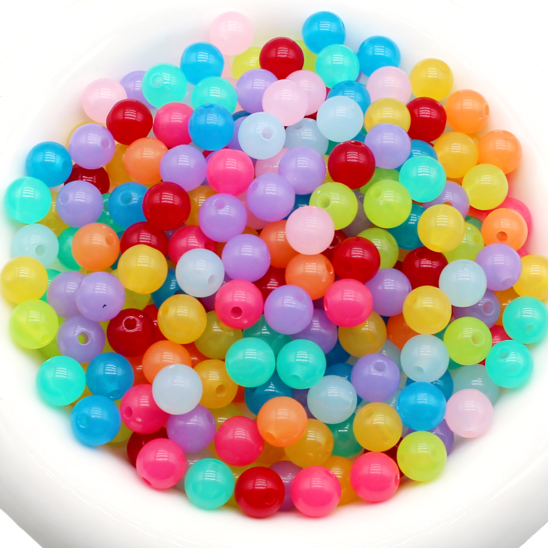 亚克力14mm果冻糖果圆珠DIY配件