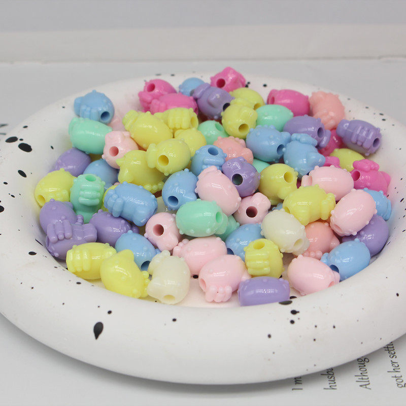 diy亚克力hellokitty直孔串珠儿童手工KT猫春天手链头绳饰配材料