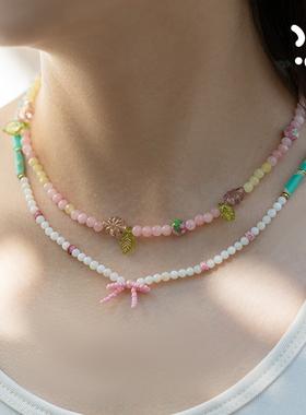 古古楽gugu诗经天然石串珠项链成品锁骨链春日新中式多巴胺女新款