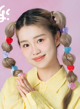 古古楽gugu爱心醋酸头绳抓夹公益款成人发饰发抓原创设计女童编发