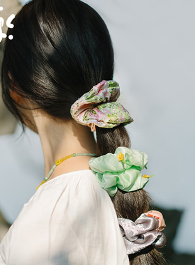 古古楽gugu诗经大肠发圈原创设计真丝新中式国风2025新款头绳