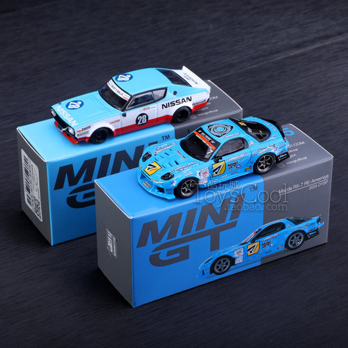 MINIGT 1195马自达RX7 1212日产尼桑天际线小比例1/64合金车模型