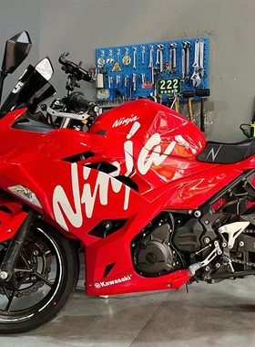 川崎忍者400外壳 Ninja400 19-23款 全车外壳 杜卡迪红色版花定制