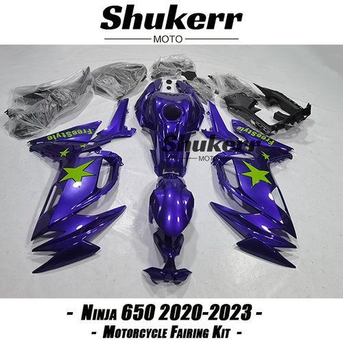 适用川崎忍者650 Ninja650 20-23款 紫色版画 全车外壳 版花定制