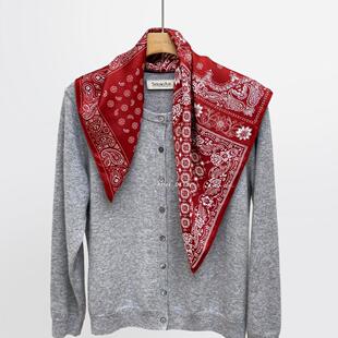 桑蚕丝真丝斜纹绸 复古百搭 丝巾围巾方巾 bandana腰果花 After