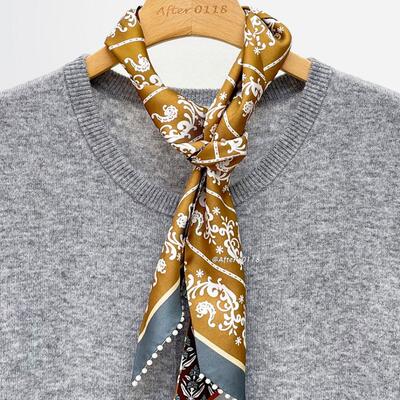 手工钉珠双面粗斜纹桑蚕丝丝带