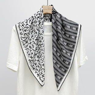 中方巾 真丝双绉新特种边桑蚕丝围巾丝巾女 循环独白 After