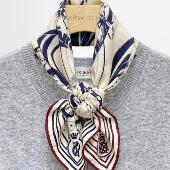 双面异色 After 清晨漫步bandana 真丝桑蚕丝羊毛丝巾围巾方巾