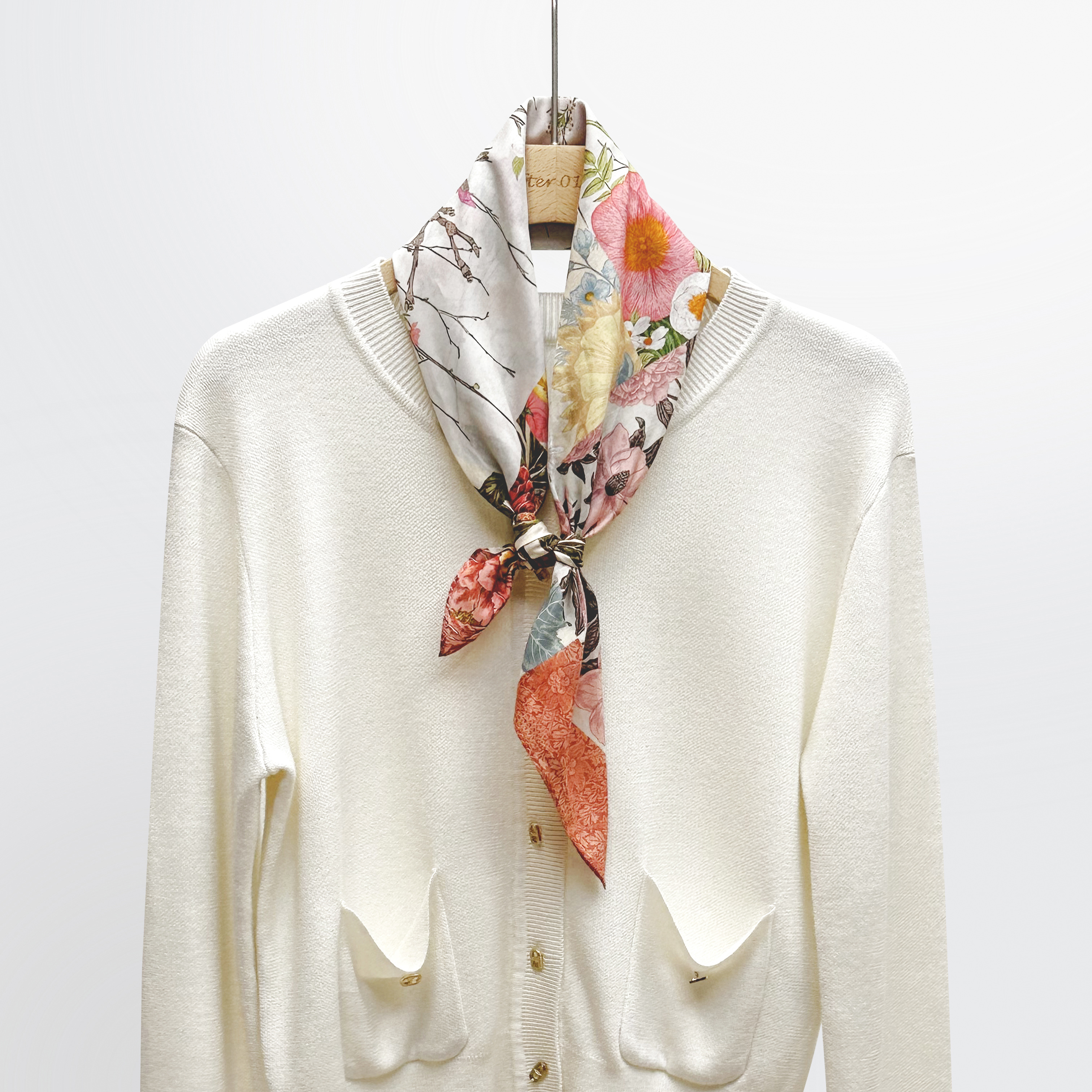 丝棉方巾复古桑蚕丝纯棉混纺气质