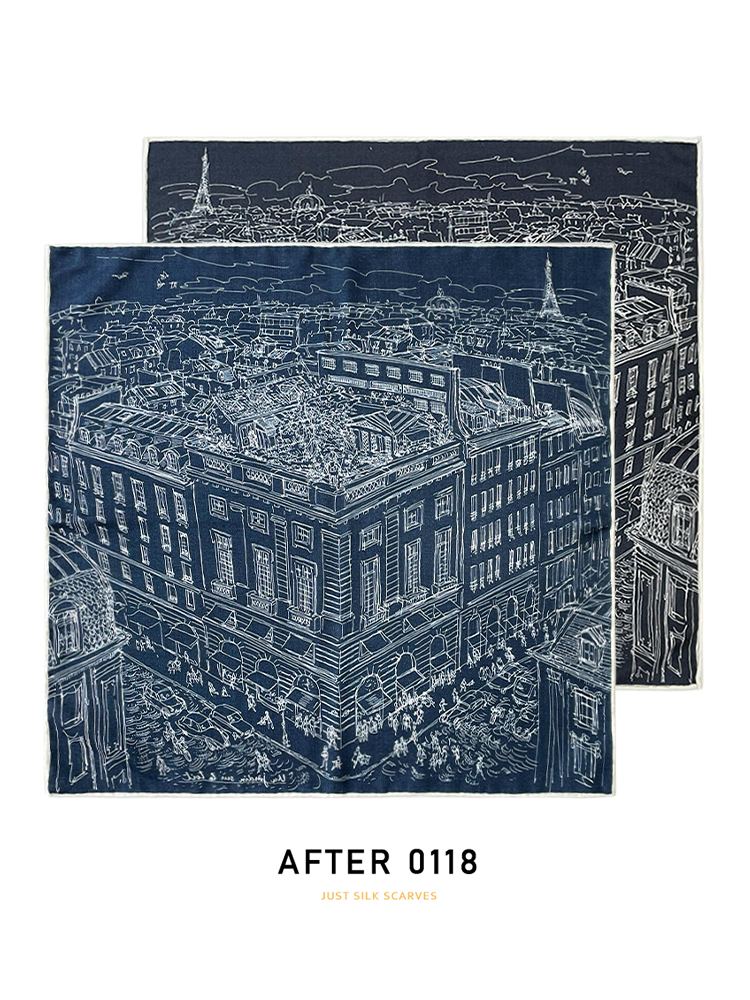 双面异色桑蚕丝羊毛丝巾小方巾