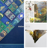 After原创自制 丝棉方巾复古文艺桑蚕丝纯棉混纺气质小众百搭优雅