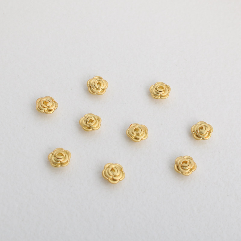 月亮饰品18K古法金镀金保色串珠