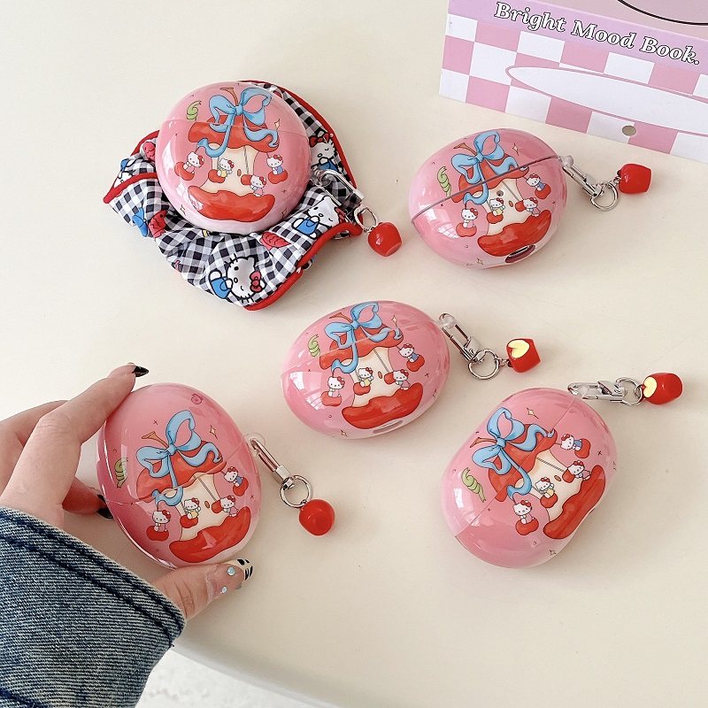 少女心红色旋转KT猫适用于华为freeclip夹耳保护套简约可爱卡通华为freebuds5i/6i保护壳4E蓝牙防摔se2小清新,3C数码配件,耳机保护套,淘宝优惠券,粉丝福利购,淘宝优惠卷