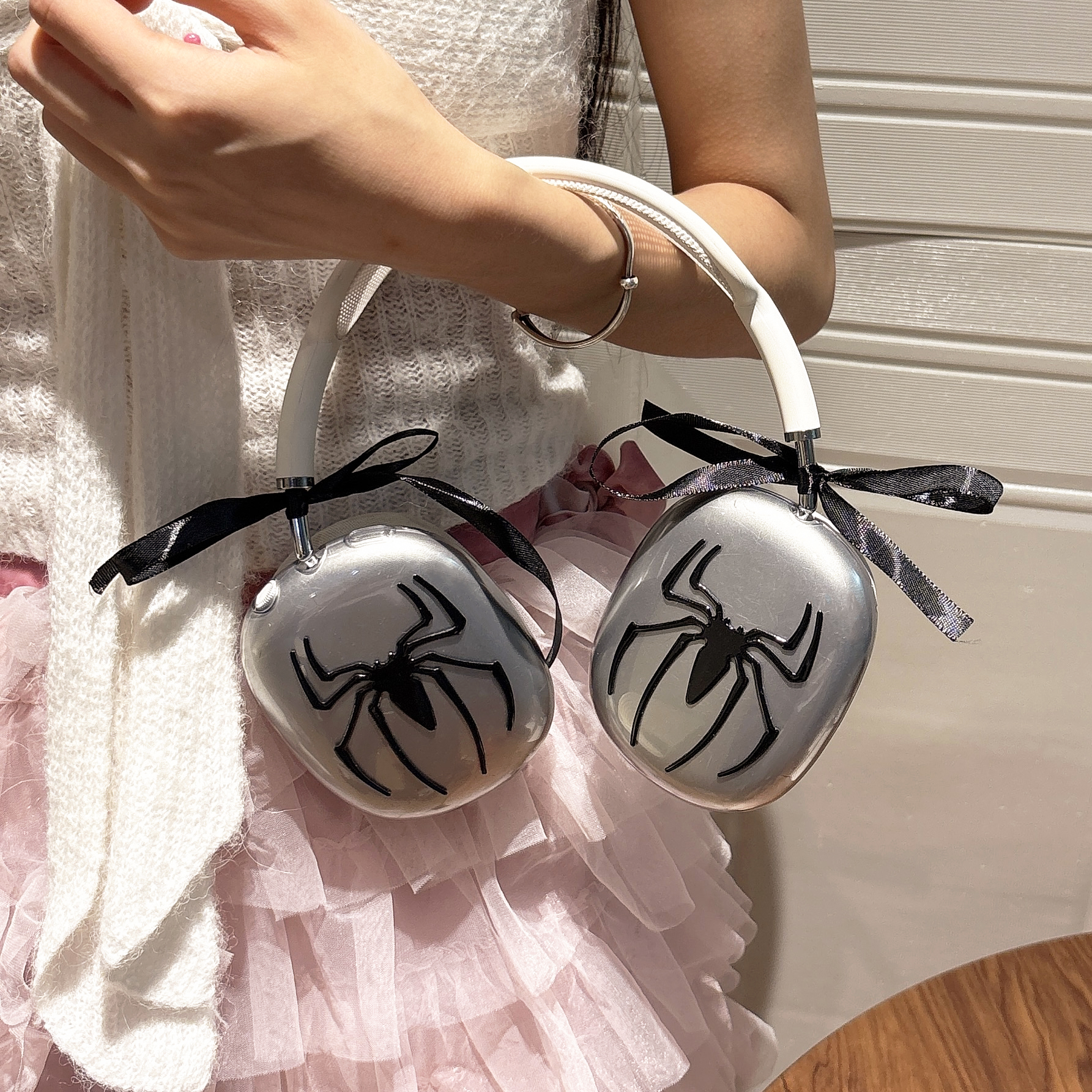 适用于苹果AirPodsmax2代头戴式耳机保护套蜘蛛AirPodsMax蓝牙保护壳max耳罩airpordsmax耳套女潮