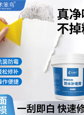 防水墙面修补膏白色补墙膏墙面翻新腻子膏防潮防霉白墙家用修复膏